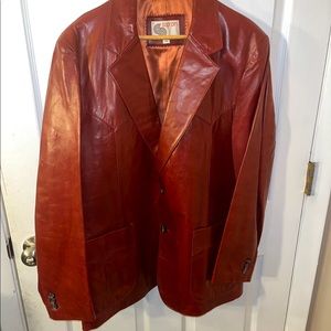 1978 Vintage Silton of California Leather two Button Jacket.